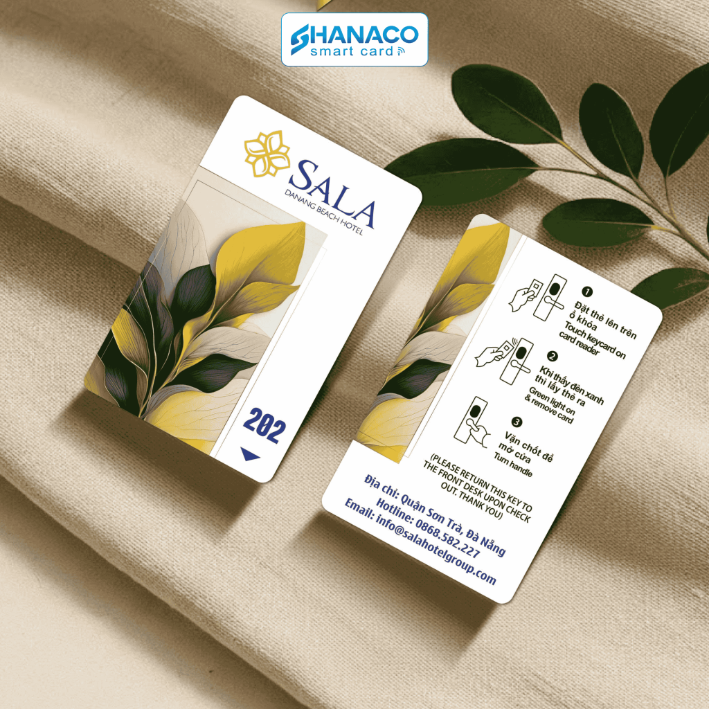 Thẻ từ khách sạn in logo