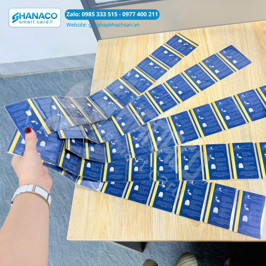 Thẻ từ khách sạn đã hoàn thiện tại xưởng
